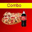 Pizza grande e coca-cola 2l